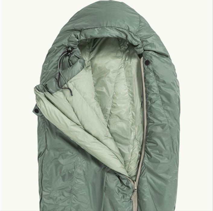 Sac de dormit Jack Wolfskin Athmos Down +5, 195Cm, picnic green