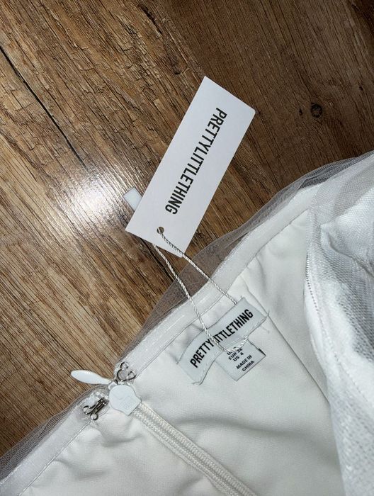 Kъса сватбена рокля официална рокля с корсет/тюл  премиум bridal бяла