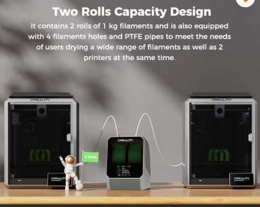 Uscator Creality Space Pi Filament Dryer Plus - 2 role