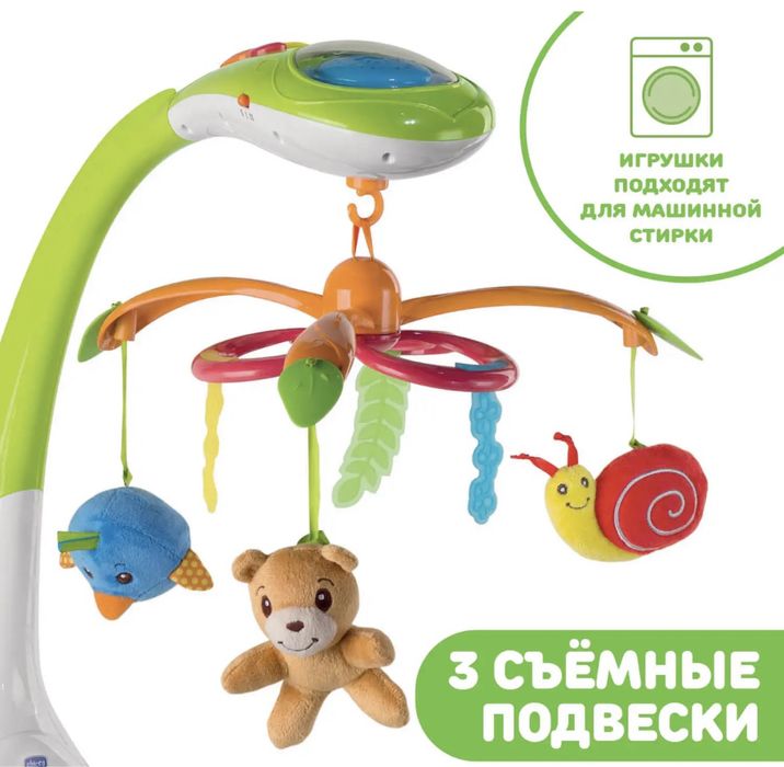 Chicco мобиль с проекцией, коробка есть