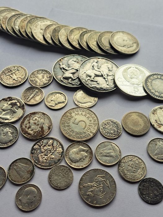 Lot Monede argint 433 grame