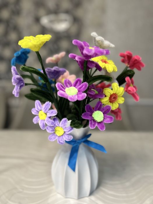 Цветы из синельней проволки