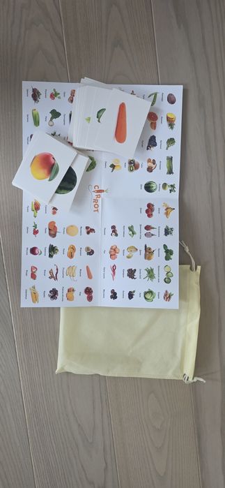 Карти Carrot плодове и зеленчуци, професии, животни