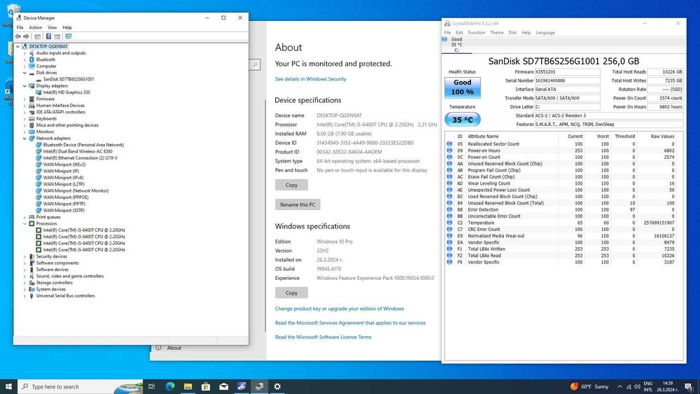 Lenovo ThinkCentre M700 Tiny Desktop i5-6400T/256GB/8GB