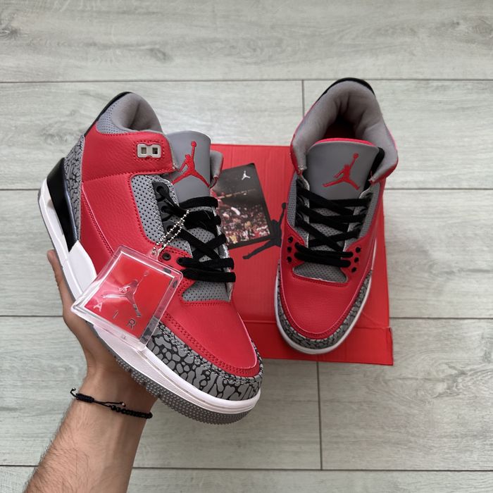 Jordan 3 Red Cement full box