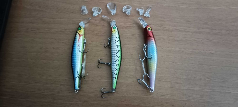 8 броя воблери за морски и сладководен риболов + влакно shimano