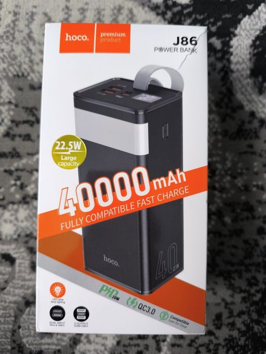 Повербанк на 40000 мАч черный