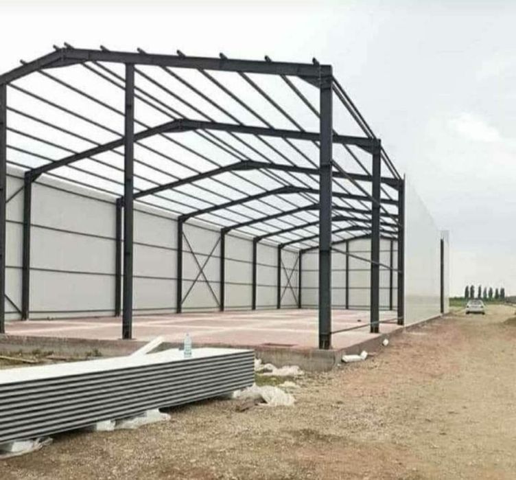 Hala pe structura metalica 
Pe stoc 
12x18x5.
10x20x4
11,5x15x4
17x30x