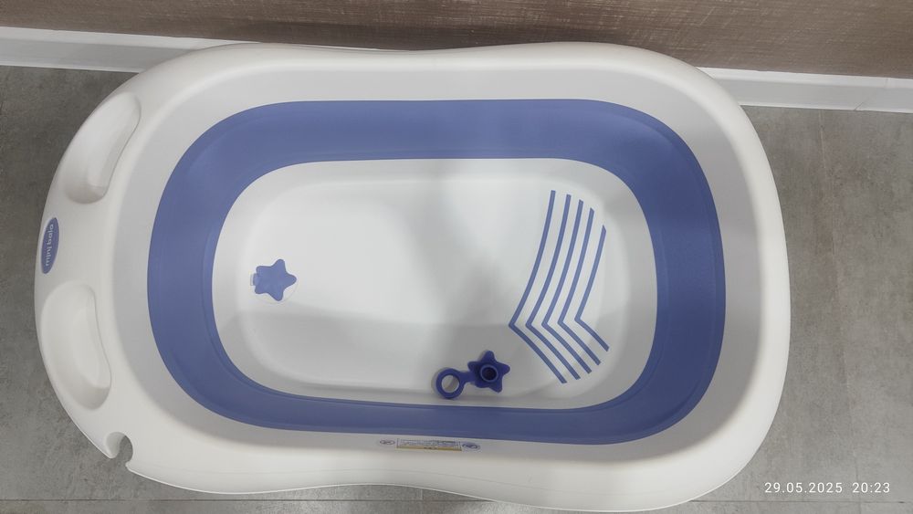 складная ванночка для новорождённых — удобно дома и в поездке. (В упак