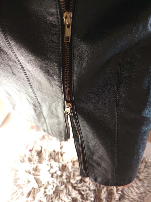 Стелна рокля от естествена кожа