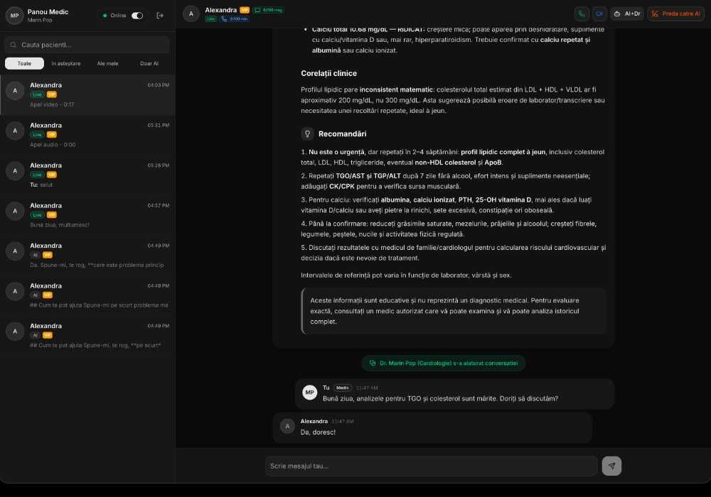 Vând Afacere la cheie Online - Platformă SaaS medicală white-label cu AI