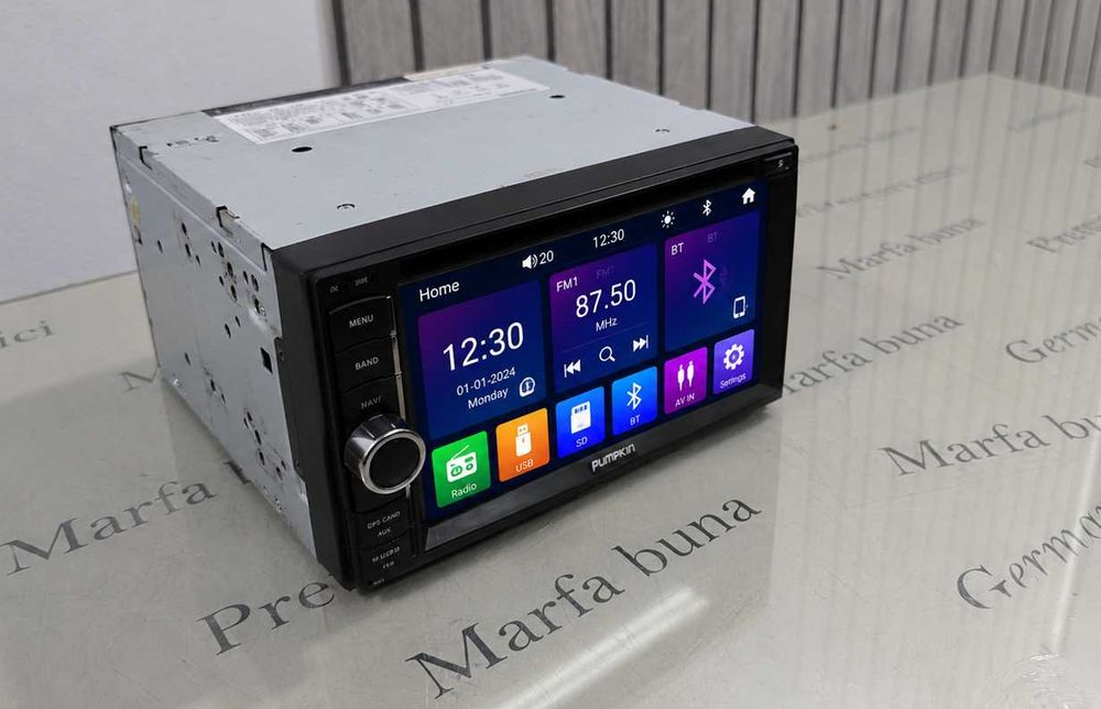 Navigație Auto Pumpkin 2DIN Bluetooth USB SD Touchscreen