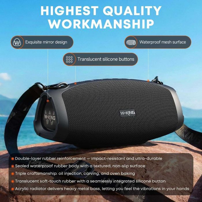Bluetooth Колонка W-KING X10, Super Bass, 70 W