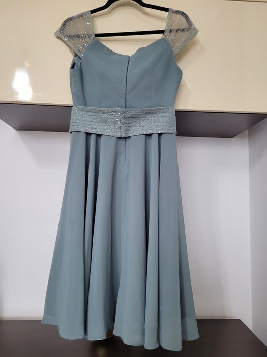 Rochie eleganta PRETTY GIRL de culoare vernil