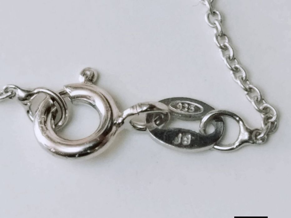 Colier/lanț și pandantiv vechi, argint 925, pandantiv in forma palmier