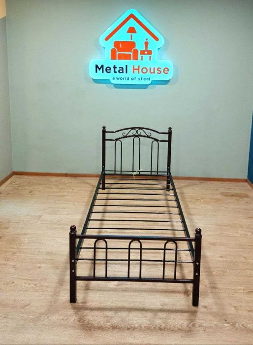 Металлическая кровать односпальная