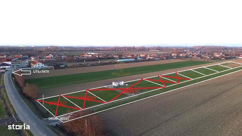 Parcele de Teren Intravilan De vanzare In Paulesti/Drum Acces 9M