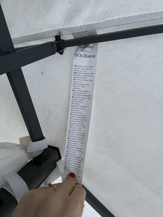 Pavilion cort exterior gradina 3*3