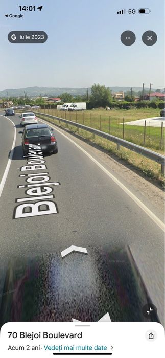 Inchiriez 750 mp de teren in Blejoi deschidere la principa 35 ml