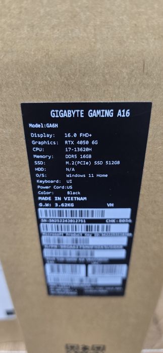 Gigabyte GAMING A16