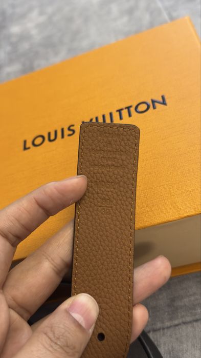 Ремень LV, кожаный двухстороний .