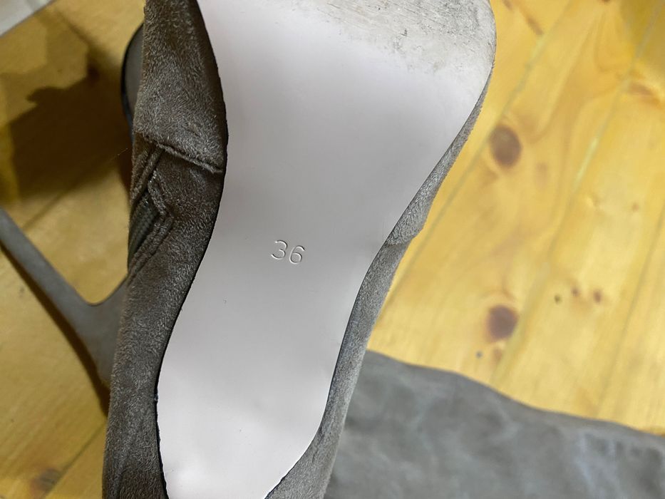 Ботуши до над коляното H&M от мека, подобна на велур материя