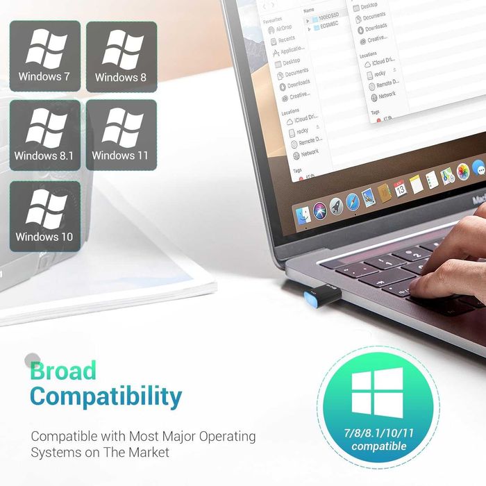 AX900 USB WLAN адаптер за компютър - двубандов 2.4GHz/5GHz с драйвер
