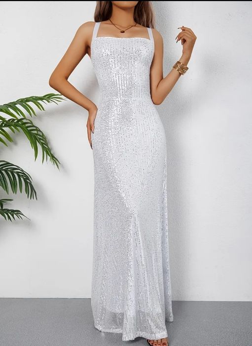 Официална рокля - бяла , размер L/XL