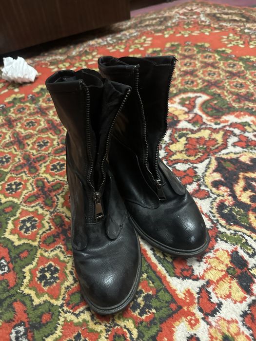 Кожанные сапоги, жеские, полусапожки