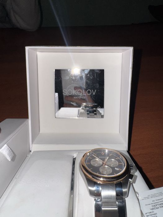 Sokolov premium soati Korpus 585proba tilla Xolati yangi Xujjatlar bor