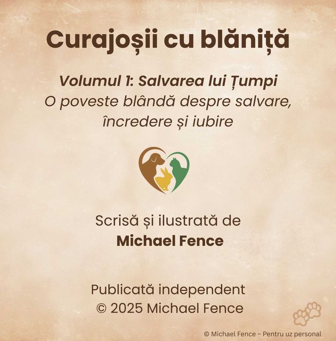 Carte ilustrată pentru copii – Curajoșii cu blăniță (format digital)