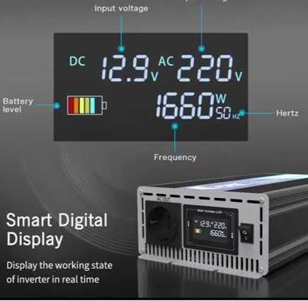 FDIK Invertor Sinus PUR 12V, 2,2/5KW Puternic, Duce toata casa, TESTAT