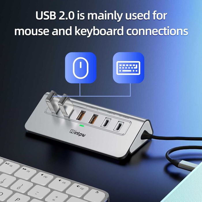 intpw P9R PRO USB C хъб,10-в-1  4K/60Hz HDMI,10Gbps Type C и USB A 3.2