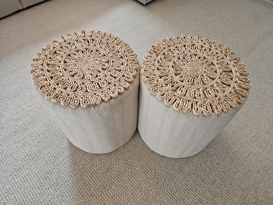 2 buc taburet scaun ottoman pouf stil Zara Home