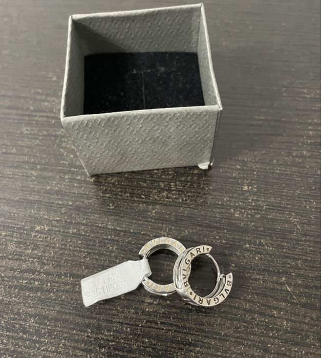 Серебряные серьги Bvlgari