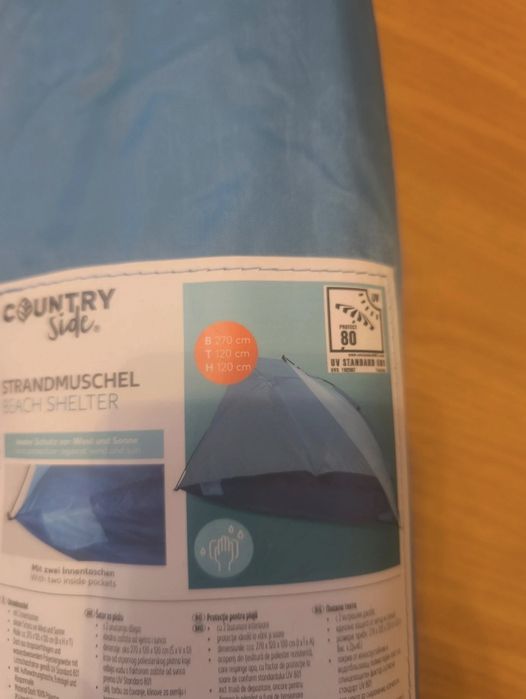 Cort de plaja, cu protectie UV