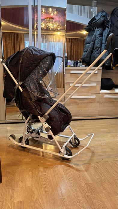 Санки коляска на колесах