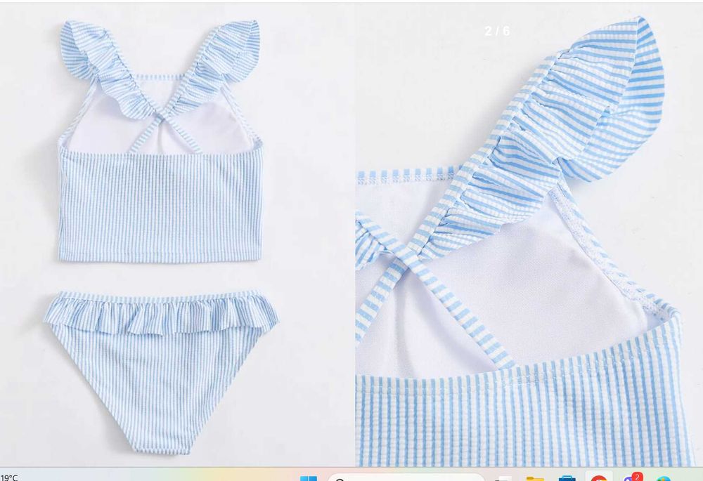 Дамски бански H&M размер L и детски бански 6-8 години