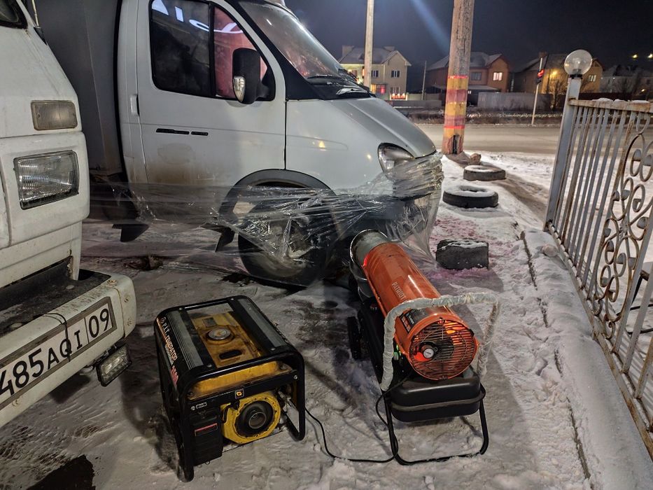 Отогрев авто прикурка буксир
