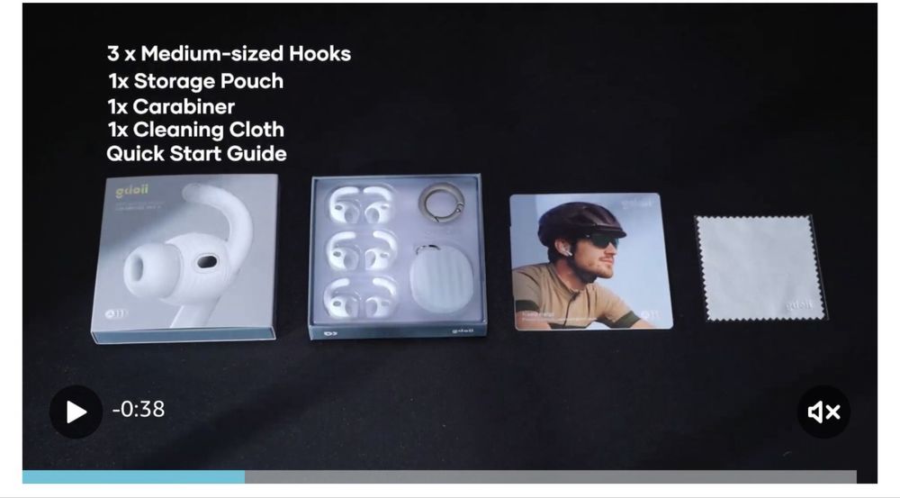 Anti slip ear hooks airpods pro 3