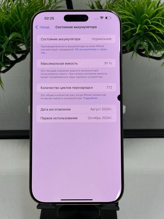 iPhone 16 Pro Max 512 gb Akb 91% цп 772