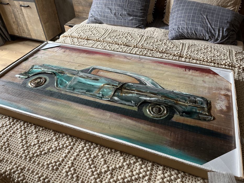 Картина дерево металл