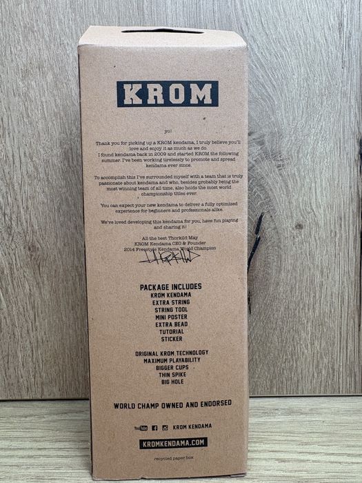 Kendama KROM STROGO 1% Aurora Kendama, noua, LOL Clear