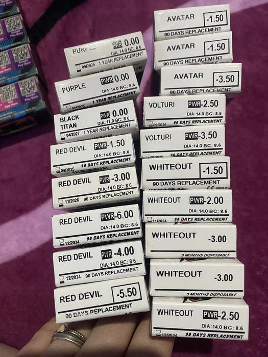 Lentile  diferite culori