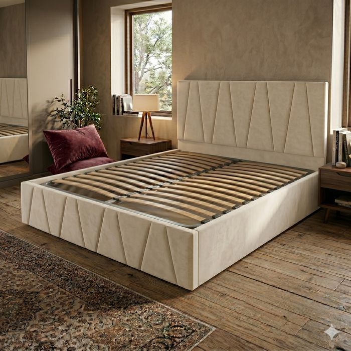 OFERTA Paturi tapițate de lux cu somiera inclusa