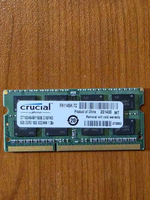 Ram ddr3 за лаптоп по 8gb 1600mhz.
