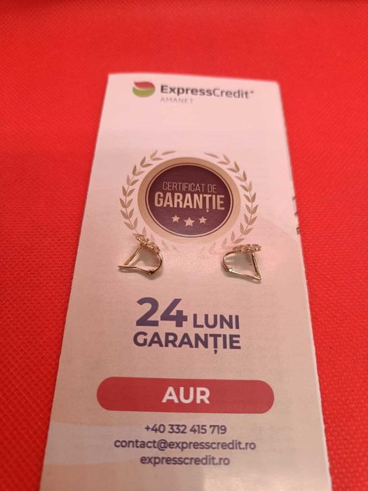 Cercei copii aur 14K 1.77g (Ag16 Moldova b330066.4) - Garantie 2 ani!
