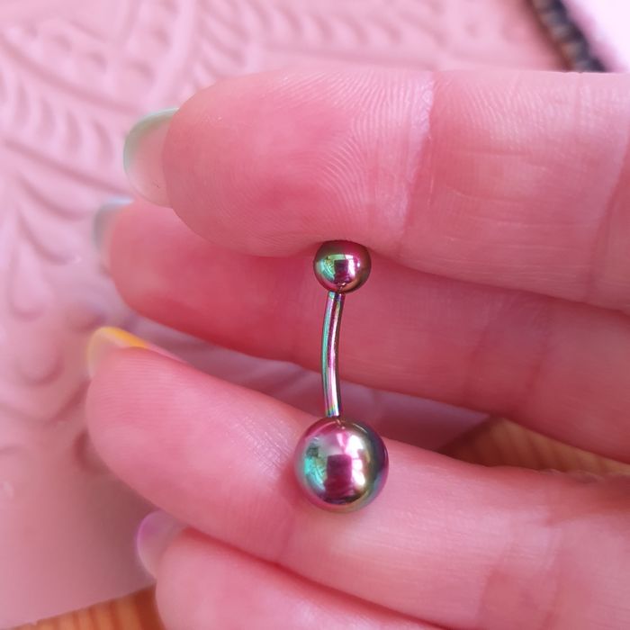 Обеца за пъп,медицинска стомана