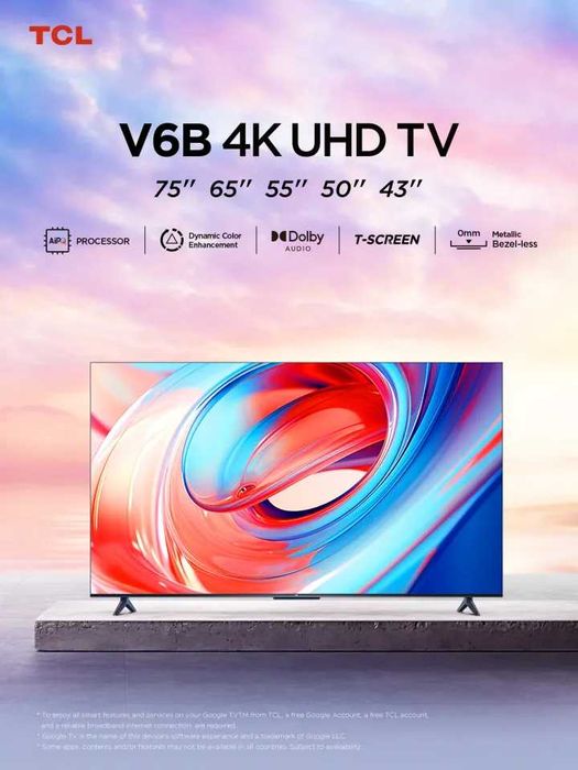 Телевизор TCL 75/65 4K HDR Google TV SMART 2025 модели нови партия !!!