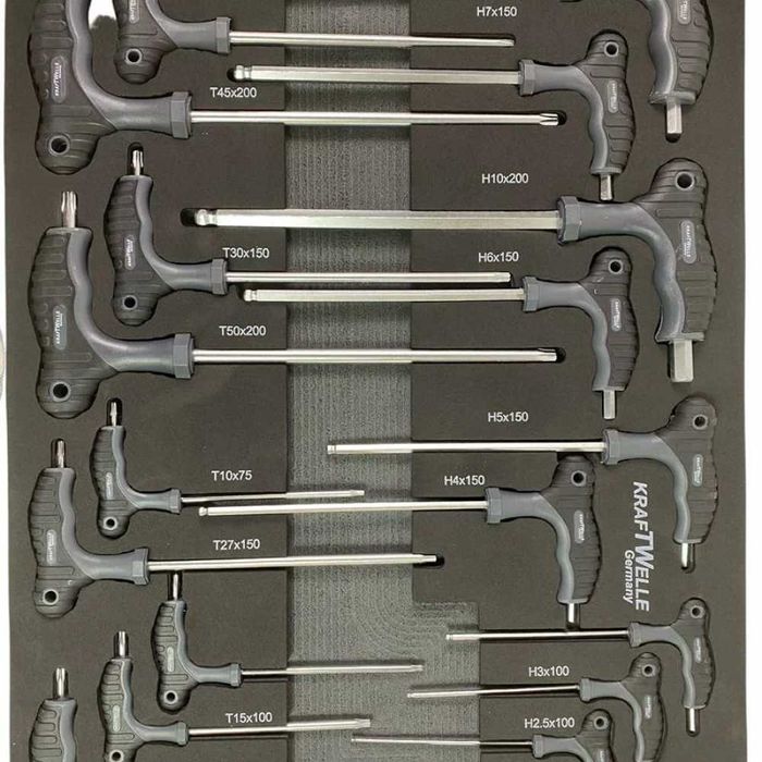 Шкаф с инструменти KraftWelle със 7 чекмеджета – 6 пълни